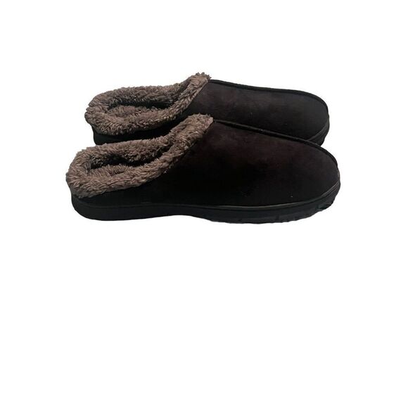 Wembley Slippers Mens Med 8-9 Black Memory Foam Comfort Lasting All Day Wear NEW - Picture 5 of 8
